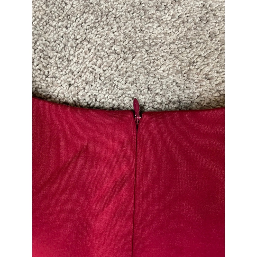 Trina Turk Dress Womens XS Red Gold Button Fit Flare Party Event Business Office - Picture 13 of 14